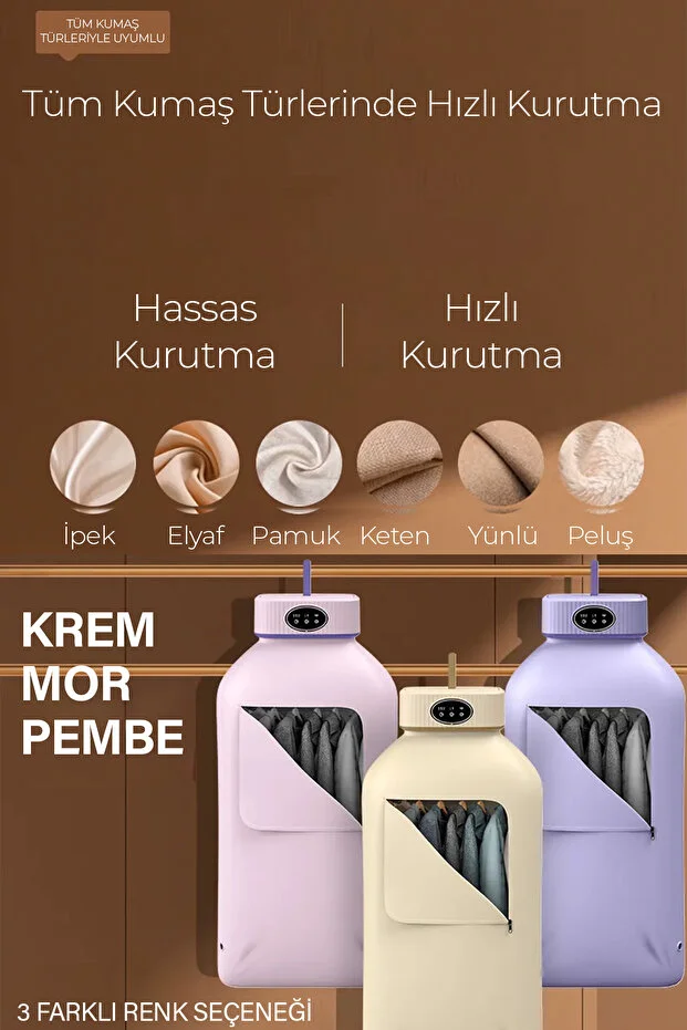 ROBO Katlanır Çamaşır Kurutma Makinesi Pembe